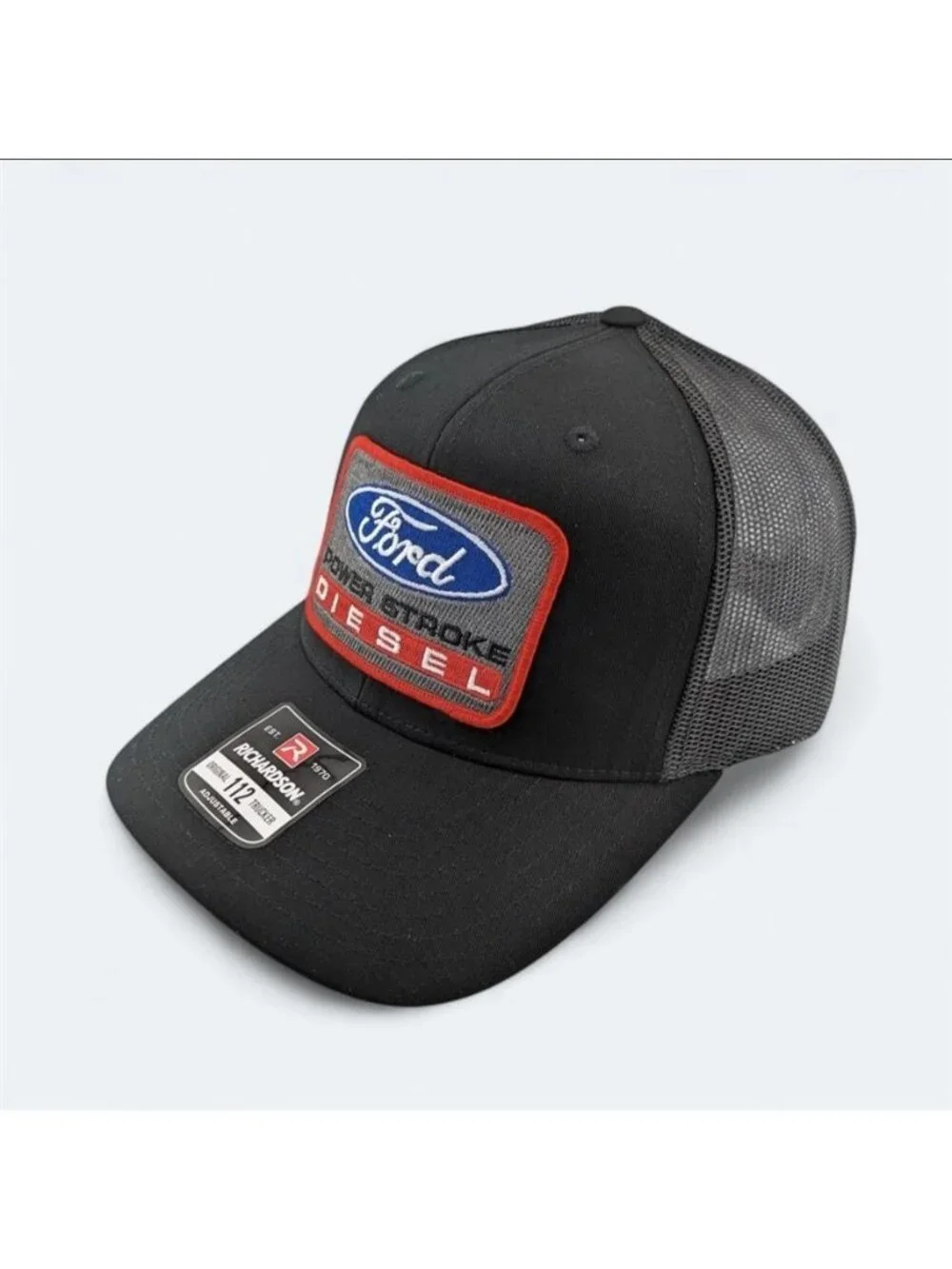 Retro Ford Power Stroke Diesel Embroidered Patch Hat Richardson 112 Snapback 80s